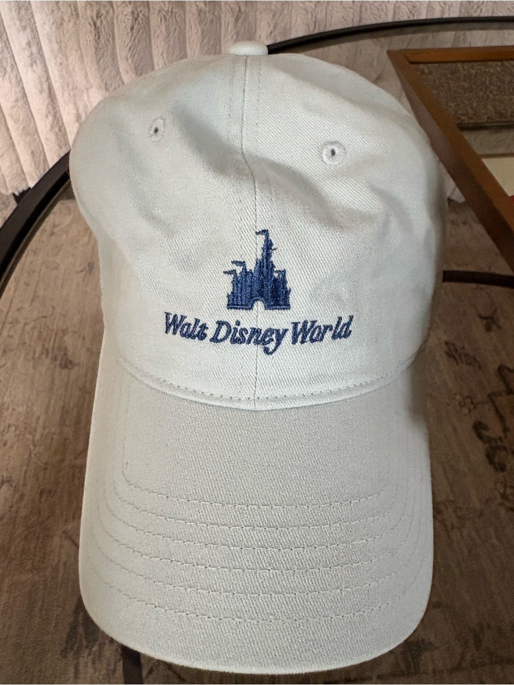 Disney World Light Blue Baseball Cap with Blue Castle Embroidery